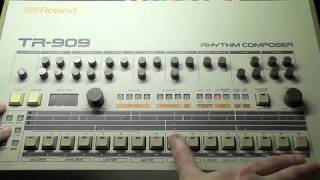 How to use a Roland TR909 Drum Machine [upl. by Mccourt]