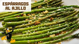 Espárragos Verdes Salteados al Ajillo ¡Receta con Espárrago Triguero [upl. by Aem210]