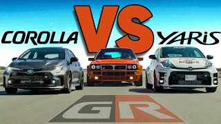 GR Corolla vs GR Yaris w Civic Type R Golf R Lancia Delta Integrale — Jason Cammisa on the ICONS [upl. by Santiago]