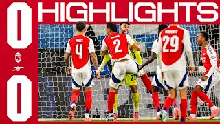 DAVID RAYA MAKES INCREDIBLE DOUBLE SAVE 🤯  HIGHLIGHTS  Atalanta v Arsenal 00  Champions League [upl. by Ecnedurp564]