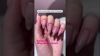 Builder Gel overlay Nails 💅🏻 viral nails nailloveeeee naildesign like nailart [upl. by Llerred]