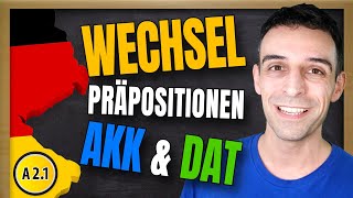 Wechselpräpositionen Dativ und Akkusativ  German TwoWay Prepositions [upl. by Aleuqahs]