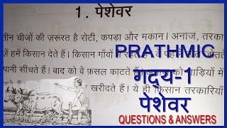 PRATHMIC NEW SYLLABUS LESSON PESHEVAR QUESTIONS AND ANSWERS  PRATHMIC गद्य 1 पेशेवर IN TAMIL [upl. by Niboc]