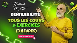 Dérivabilité  COURS COMPLET ET TOUS EXERCICES  2 HEURES [upl. by Fleck]