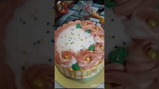 Golden dripping cake browncakes shortvideo recipe cakedesign [upl. by Dinan913]