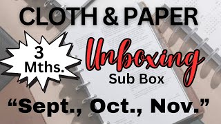 “Unboxing” Cloth amp Paper Sub Boxes  3 Months [upl. by Neret]