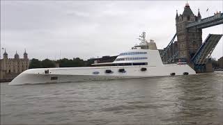 Motor Yacht A  Tower BrigdeLondonUK [upl. by Behre739]