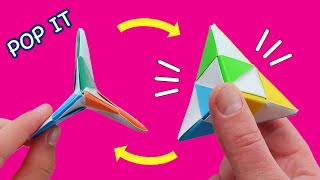 Easy Origami Pop It Fidgets Antistress Funny Moving PAPER TOYS [upl. by Tse]