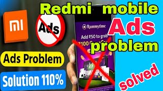 Redmi mobile ads stop solution how to solve ads problem on redmi phone Ads problem solution100 [upl. by Lener]