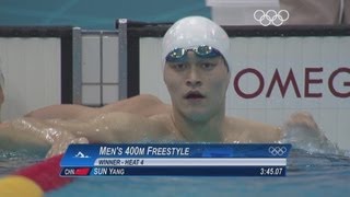 Mens 400m Freestyle  Heats  London 2012 Olympics [upl. by Ateuqirne400]