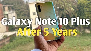 Samsung Galaxy Note 10 Plus Review after 5 Years of Use  Galaxy Note 10 Plus vs iPhone 15 plus [upl. by Dorran]