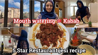 Çokertme Kebab  Turkish recipe in Urdu  beef recipe  Pakistani working mom vlog  in Baku [upl. by Suoivatco]