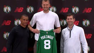 Kristaps Porziņģis Introductory Press Conference  Boston Celtics  NBC Sports Boston [upl. by Preston]