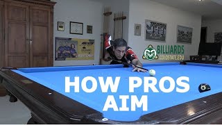 HOW TO AIM in Pool and Billiards … The AIMING SYSTEM of the PROS [upl. by Nadabus]