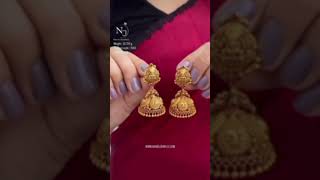 Gold jhumka goldjewellery shortvideo pujaji viralvideo [upl. by Burford248]