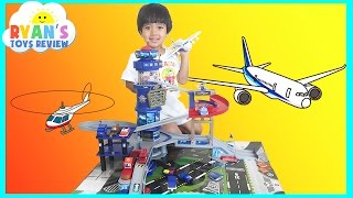 Fast Lane Multi Level Airport Playset with Disney Cars Toys [upl. by Drape172]