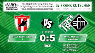 SV 08 Rothenstein II  SG SV MoßbachMöschlitz 05 03 Highlights 21092024 [upl. by Thorn88]