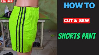 HOW TO CUT AND SEW SHORT ¦ BOXER CUTTING DIY SHORTS [upl. by Burr417]