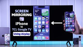 TCL Google TV Screen Mirror With iPhone Using Airplay [upl. by Mazonson]