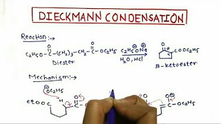 Dieckmann condensation reaction and mechanism hindi [upl. by Heywood]