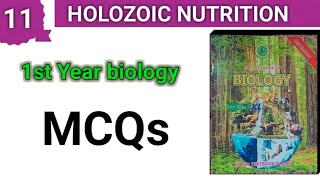 MCQs  holozoic Nutrition  ch 11  class 11 bio [upl. by Meghann287]