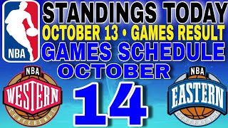 nba standings today October 13 2024  games results  games schedule October 14 2024 [upl. by Fleta]