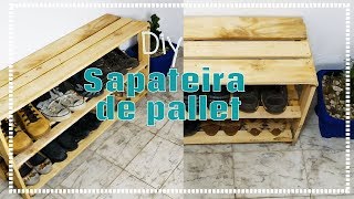 DIY  como fazer uma sapateira de pallet [upl. by Fatima727]