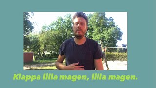 Klappa lilla magen med text  Rörelsesång för yngre barn [upl. by Miof Mela]