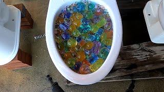 10000 Orbeez Will they flush TOTO drake WaterRidge and VHP toilets orbeez flush toilet [upl. by Leval185]