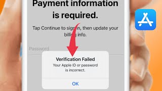 Verification Failed Your Apple ID or Password is Incorrect iPhone  iPad 2024 [upl. by Nacim]