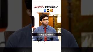 Awesome Introduction 🥀❣️motivation shortfeed ias lbsnaa interview song shorts trending [upl. by Dnomsad]