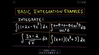 ❖ Basic Integration Problems ❖ [upl. by Cato429]