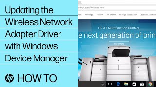 Updating the Wireless Network Adapter Driver with Windows Device Manager  HP Computers  HP Support [upl. by Avron783]