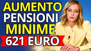 Aumento Pensioni Minime Oltre i 621€ La Novità è Quasi UFFICIALE [upl. by Yrahk]