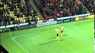 FUNNY Troy Deeney Organises Watford FC Defence While Commentating On Hornets Player [upl. by Oberstone]