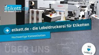 etikettde  Die Labeldruckerei für hochwertige Klebeetiketten [upl. by Nebra]