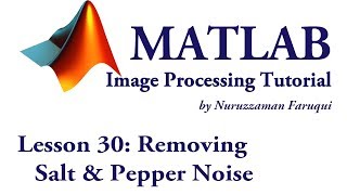 Lesson 30 Removing Salt and Pepper Noise using Mean Filter in Matlab [upl. by Eirrol]