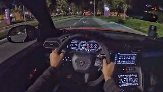 2023 Lamborghini Urus Performante POV Night Drive 3D AudioASMR [upl. by Pulsifer]