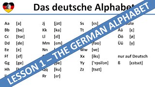 The German Alphabet  Learn German Lesson 1  Complete A1B1 Course  deutsches Alphabet [upl. by Niwled]