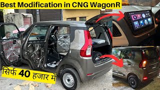 दिल्ली में पहली बार CNG Maruti Wagonr Modification Cheap amp Best Modified wagonr Interior amp Exterior [upl. by Aracahs352]