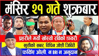 Today News🔴आज मंसिर २१ गते Nepali NewsAajakaMukhyaSamachar NepaliSamacharMangsir 21 infokhabar [upl. by Thedric479]