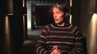 Hannibal Mads Mikkelsen quotDr Hannibal Lecterquot Season 2 Premiere On Set Interview Part 1 of 2 [upl. by Iznik]