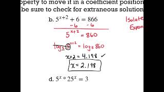 Solving Exp and Log eqns 2024mp4 [upl. by Nnairb233]