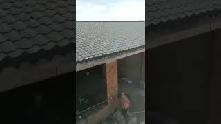 Stone coated roofing tile sheet installation [upl. by Izmar]