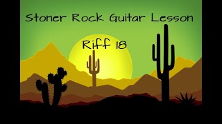 Stoner Rock Guitar Lesson  Riff 18  Doom Metal Riff [upl. by Akinej]