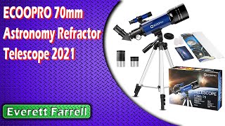 ECOOPRO 70mm Astronomy Refractor Telescope 2021 [upl. by Tneicniv]