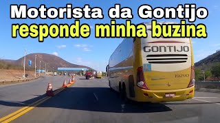 Motorista da Gontijo responde minha buzina na BR116 na Bahia [upl. by Meras847]