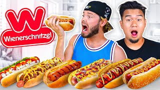 Eating EVERY Wienerschnitzel Hot Dog To See Which Is Best [upl. by Ahsaet]