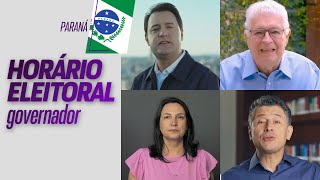 Horário Eleitoral PR  candidatos a Governador 28092022 [upl. by Rodina787]