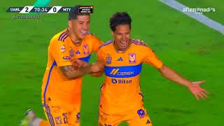 Gol de Diego Lainez  Tigres 30 Rayados  Liga BBVA MX  Apertura 2023  Jornada 9 [upl. by Robinson]